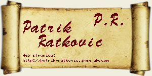 Patrik Ratković vizit kartica
